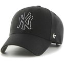casquette-courbee-noire-avec-logo-noir-et-blanc-snapback-avec-logo-noire-new-york-yankees-mlb-mvp-47-brand