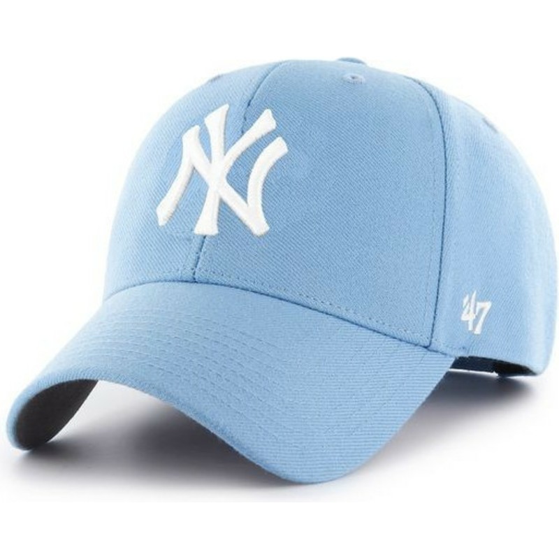 casquette-courbee-bleue-claire-snapback-new-york-yankees-mlb-mvp-47-brand