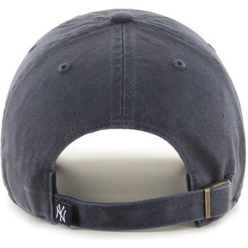 casquette-courbee-gris-denim-avec-logo-gris-new-york-yankees-mlb-clean-up-47-brand
