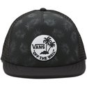 casquette-trucker-noire-avec-imprime-palmiers-surf-patch-vans