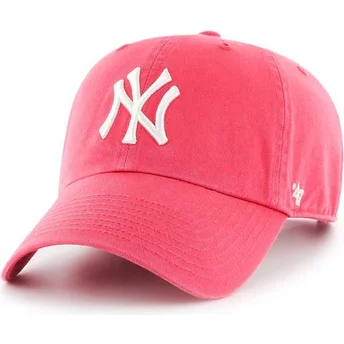 Casquette courbée chewing-gum rose New York Yankees MLB Clean Up 47 Brand