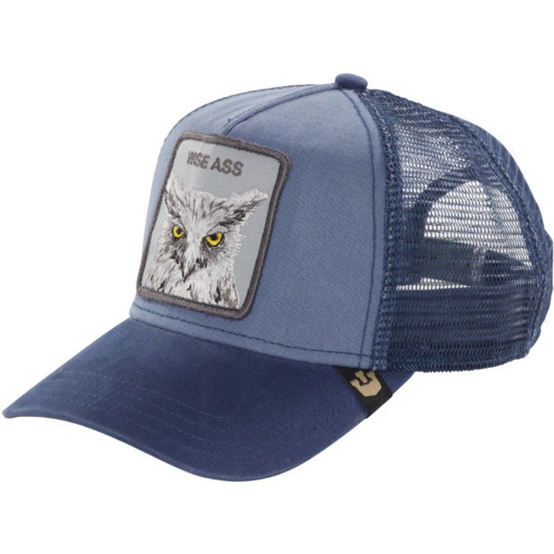 casquette-trucker-bleue-hibou-smarty-pants-goorin-bros
