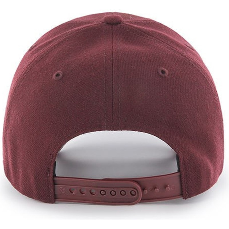 casquette-courbee-grenat-avec-logo-blanc-snapback-new-york-yankees-mlb-mvp-47-brand