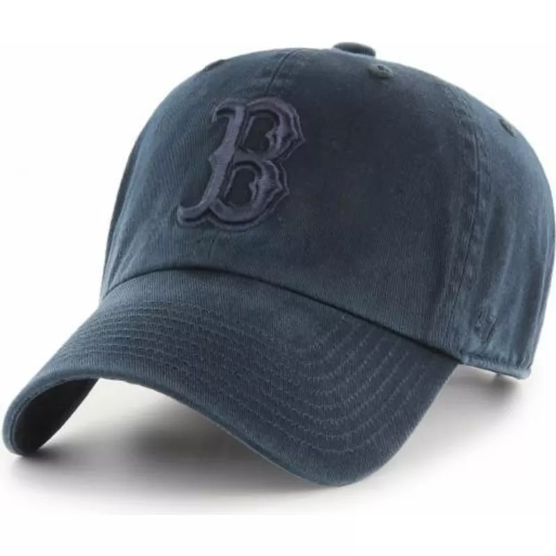 casquette-courbee-bleue-marine-avec-logo-bleu-marine-boston-red-sox-mlb-clean-up-47-brand