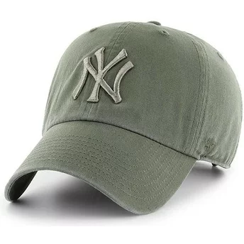 Casquette courbée verte claire avec logo vert New York Yankees MLB Clean Up 47 Brand