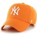 casquette-courbee-orange-vibrant-new-york-yankees-mlb-clean-up-47-brand
