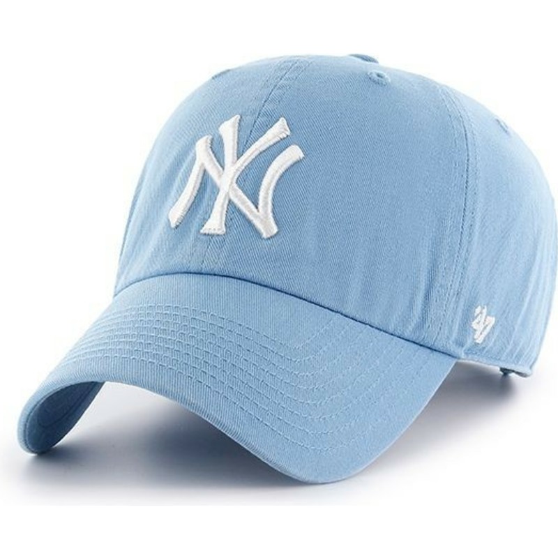 casquette-courbee-bleue-columbia-new-york-yankees-mlb-clean-up-47-brand