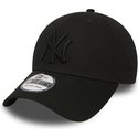 casquette-courbee-noire-ajustee-avec-logo-noir-39thirty-classic-new-york-yankees-mlb-new-era