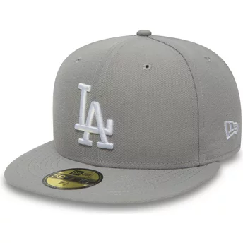 Casquette plate grise ajustée 59FIFTY Essential Los Angeles Dodgers MLB New Era