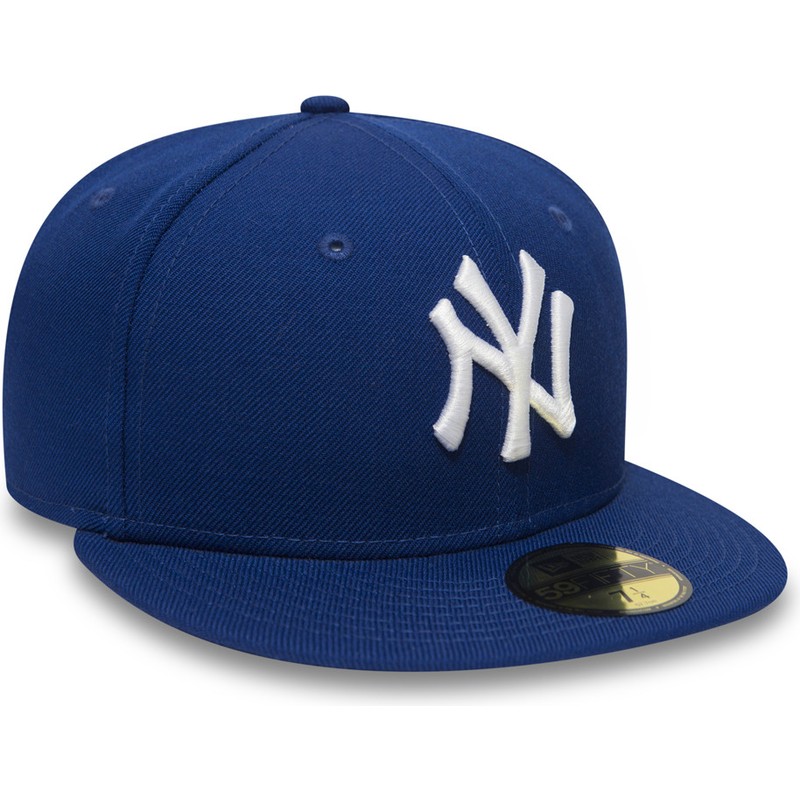 casquette-plate-bleue-ajustee-59fifty-essential-new-york-yankees-mlb-new-era