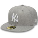 casquette-plate-grise-ajustee-59fifty-essential-new-york-yankees-mlb-new-era