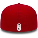 casquette-plate-rouge-ajustee-59fifty-essential-chicago-bulls-nba-new-era
