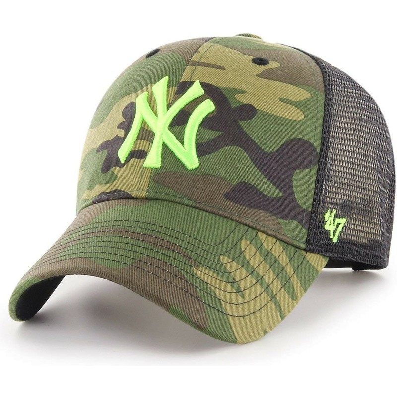 casquette-trucker-camouflage-avec-logo-vert-new-york-yankees-mlb-mvp-branson-47-brand