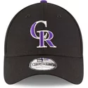 casquette-courbee-noire-ajustable-9forty-the-league-colorado-rockies-mlb-new-era