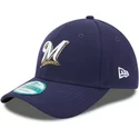 casquette-courbee-bleue-marine-ajustable-9forty-the-league-milwaukee-brewers-mlb-new-era