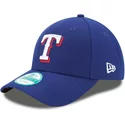 casquette-courbee-bleue-ajustable-9forty-the-league-texas-rangers-mlb-new-era
