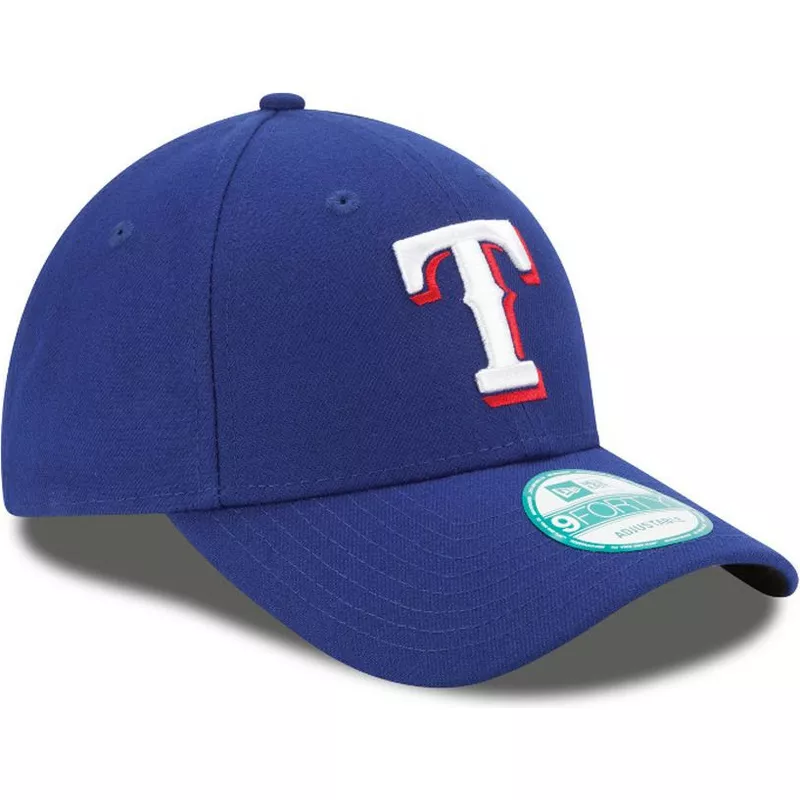 casquette-courbee-bleue-ajustable-9forty-the-league-texas-rangers-mlb-new-era