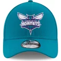 casquette-courbee-bleue-ajustable-9forty-the-league-charlotte-hornets-nba-new-era