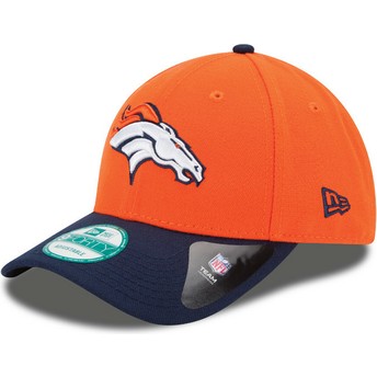 Casquette courbée orange et bleue marine ajustable 9FORTY The League Denver Broncos NFL New Era