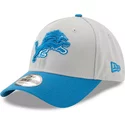 casquette-courbee-grise-et-bleue-ajustable-9forty-the-league-detroit-lions-nfl-new-era