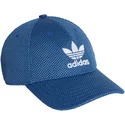 casquette-courbee-bleue-avec-logo-blanc-trefoil-primeknit-adidas