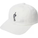 casquette-courbee-blanche-ajustable-finger-dirty-white-volcom