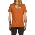 t-shirt-a-manche-courte-marron-line-euro-copper-volcom