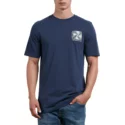 t-shirt-a-manche-courte-bleu-marine-stone-radiator-navy-volcom