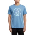 t-shirt-a-manche-courte-bleu-circle-stone-wrecked-indigo-volcom