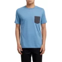 t-shirt-a-manche-courte-bleu-pocket-wrecked-indigo-volcom