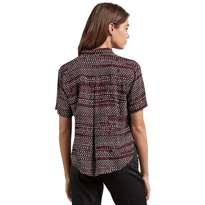 chemise-a-manche-courte-rouge-stone-resort-burgundy-volcom