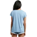 t-shirt-a-manche-courte-bleu-radical-daze-washed-blue-volcom