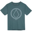t-shirt-a-manche-courte-vert-pour-enfant-pinline-stone-pine-volcom
