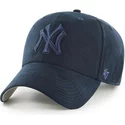 casquette-courbee-bleue-marine-avec-logo-bleu-marine-new-york-yankees-mlb-clean-up-ultra-basic-47-brand