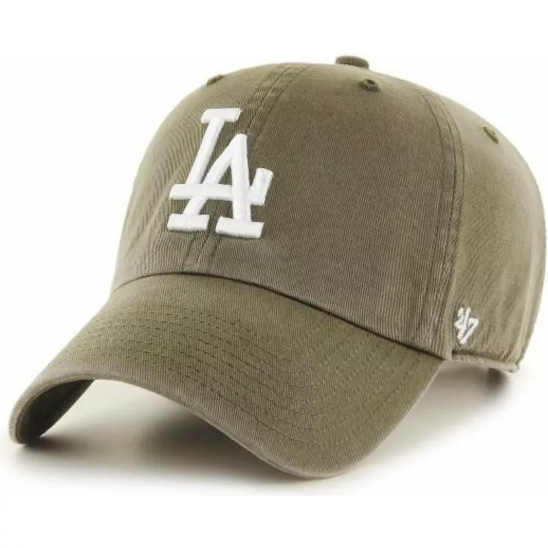casquette-courbee-marron-los-angeles-dodgers-mlb-clean-up-47-brand