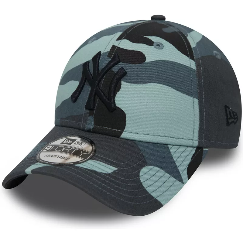 casquette-courbee-camouflage-bleue-ajustable-avec-logo-noir-9forty-essential-new-york-yankees-mlb-new-era