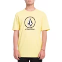 t-shirt-a-manche-courte-jaune-crisp-stone-yellow-volcom