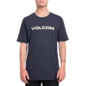 t-shirt-a-manche-courte-bleu-marine-crisp-euro-navy-volcom