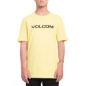 t-shirt-a-manche-courte-jaune-crisp-euro-yellow-volcom