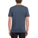t-shirt-a-manche-courte-bleu-marine-stamp-divide-indigo-volcom