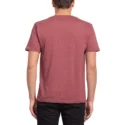 t-shirt-a-manche-courte-rouge-pin-stone-crimson-volcom
