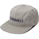 casquette-plate-grise-ajustable-stone-cycle-grey-volcom
