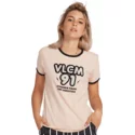 t-shirt-a-manche-courte-rose-keep-goin-ringer-mushroom-volcom