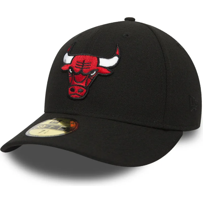 casquette-plate-noire-ajustee-59fifty-low-profile-classic-chicago-bulls-nba-new-era