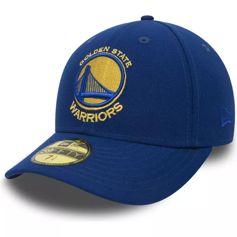 casquette-plate-bleue-ajustee-59fifty-low-profile-classic-golden-state-warriors-nba-new-era