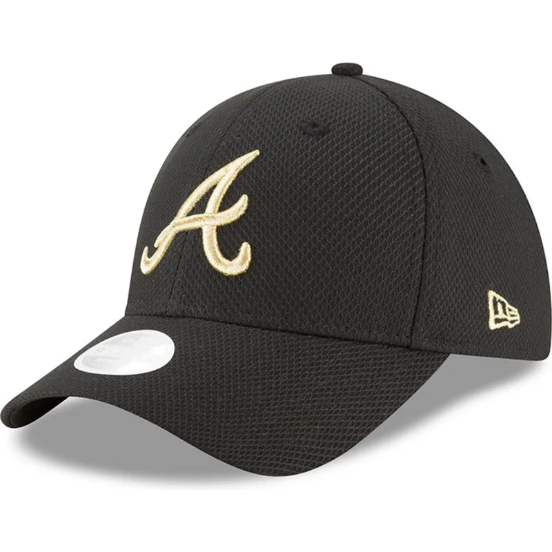 Casquette New Era 9Forty Atlanta Braves – Noir, Ajustable, Adulte Unisexe