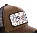 casquette-trucker-marron-avec-plaque-texas-tex1-von-dutch