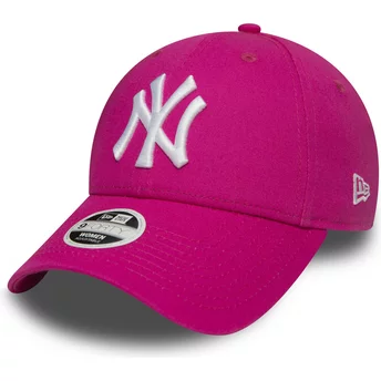 Casquette courbée rose ajustable 9FORTY Essential New York Yankees MLB New Era