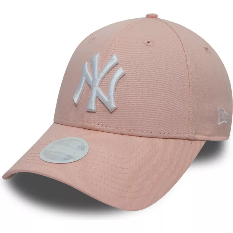 casquette-courbee-rose-ajustable-9forty-league-essential-new-york-yankees-mlb-new-era