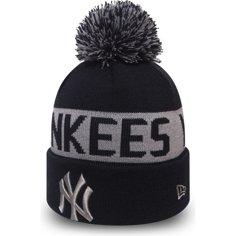 bonnet-bleu-avec-pompom-cuff-knit-team-tonal-new-york-yankees-mlb-new-era